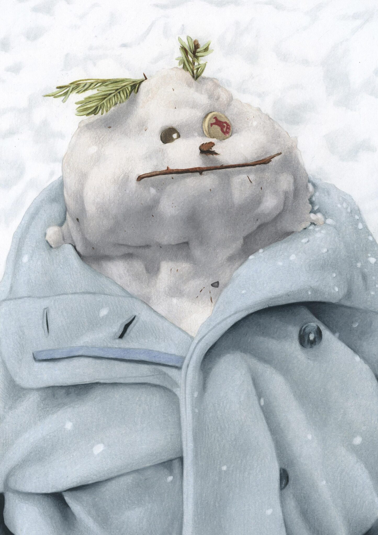 SNOWMAN WEARING A WOOL JACKET - SANGUN HO 