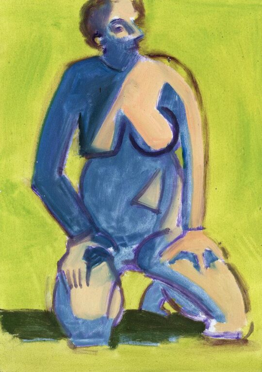 Model on Knees - Lois Dodd 