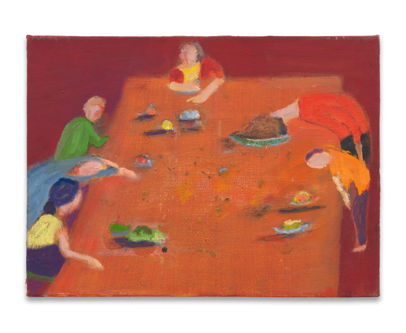 Holiday Dinner Red Table - Katherine Bradford 