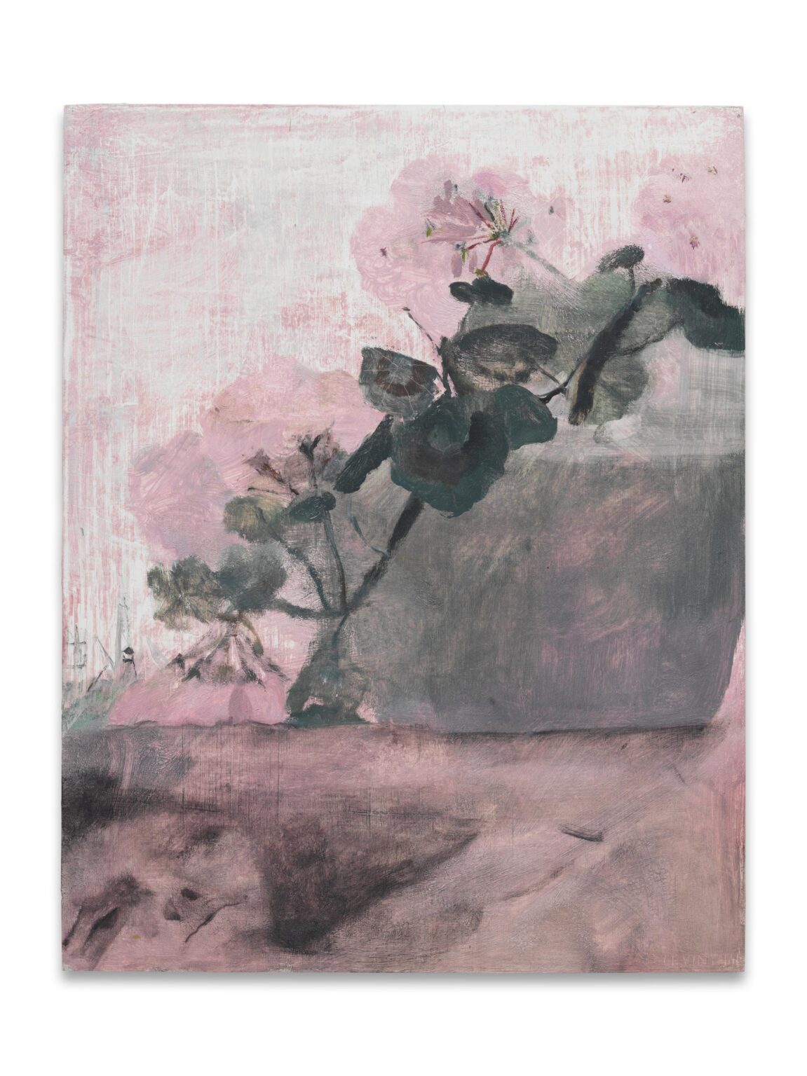 Self-Portrait Under Geraniums - Aubrey Levinthal 