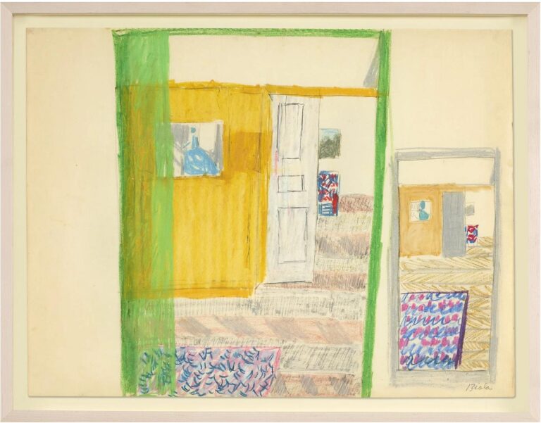 Untitled (Double interior yellow room) - Biala 