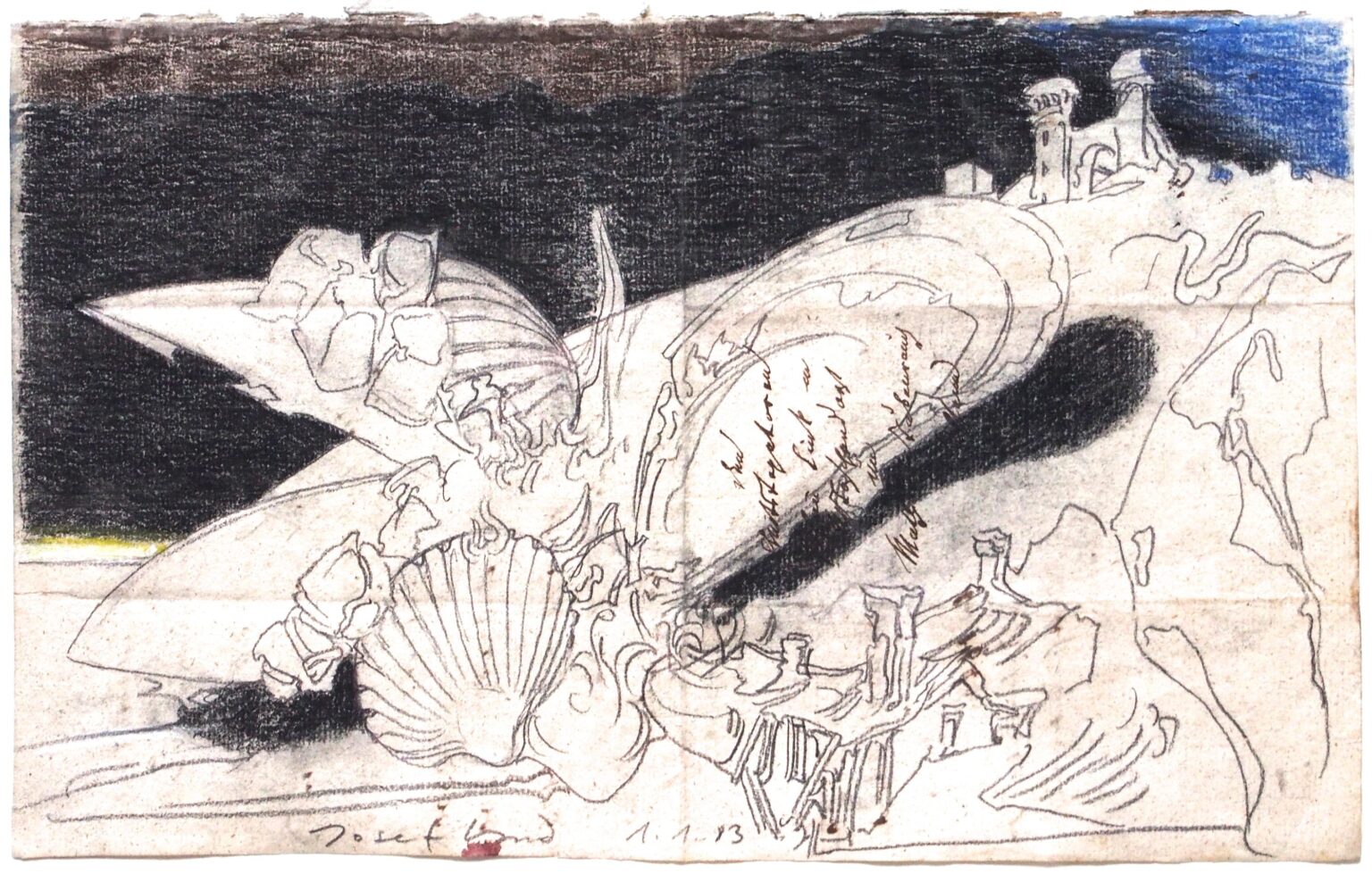 Josef-Land (Muscheln) / 1.1.83 - Horst Janssen 