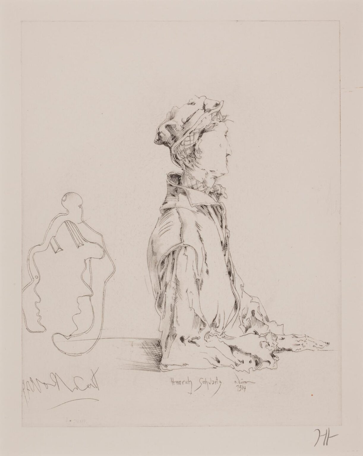 Heinrich Schwartz nach Dürer / 17.8.77 - Horst Janssen 