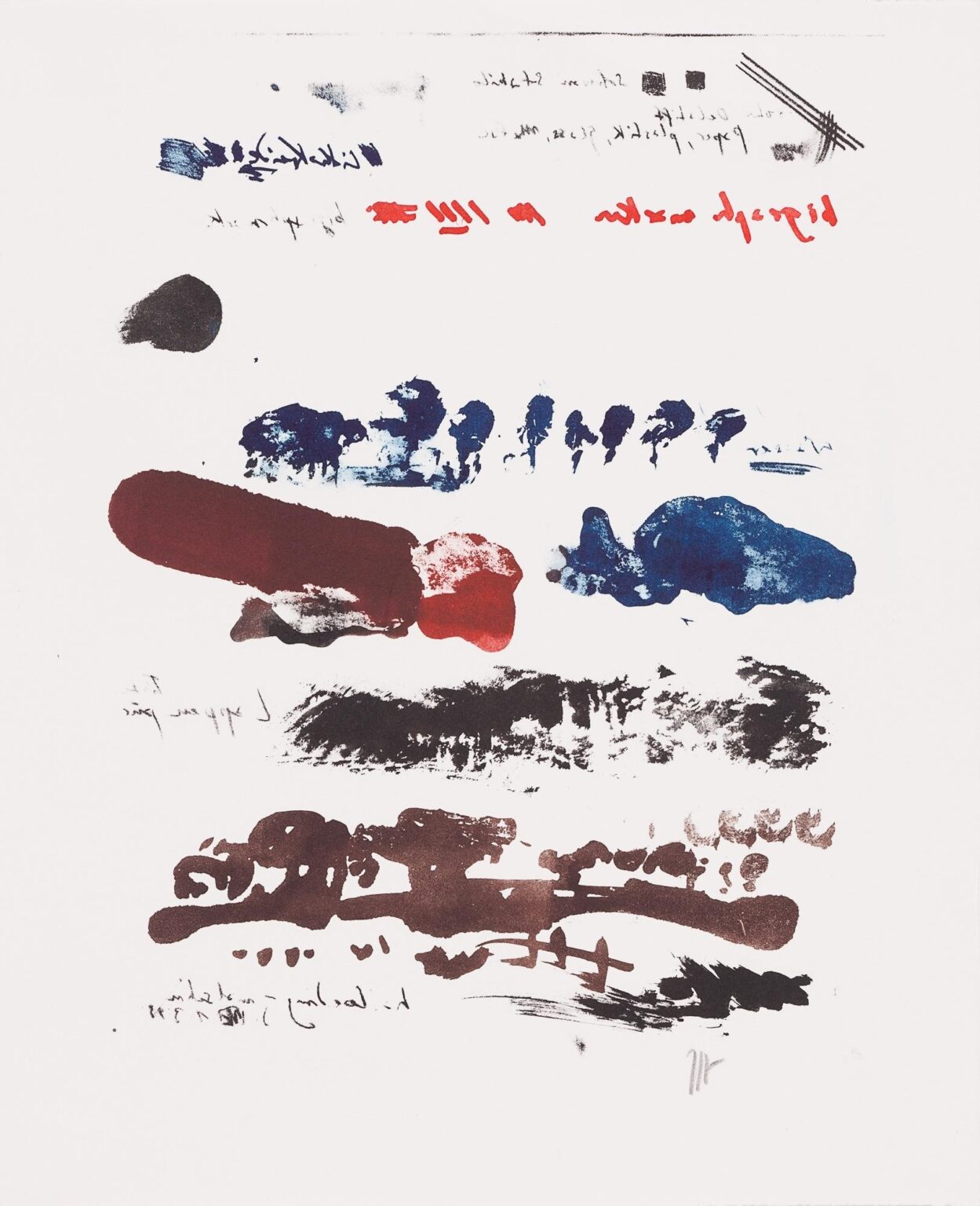 Versuch in Kugelschreiber, Filz und Asphaltlack / 1.3.93 - Horst Janssen 