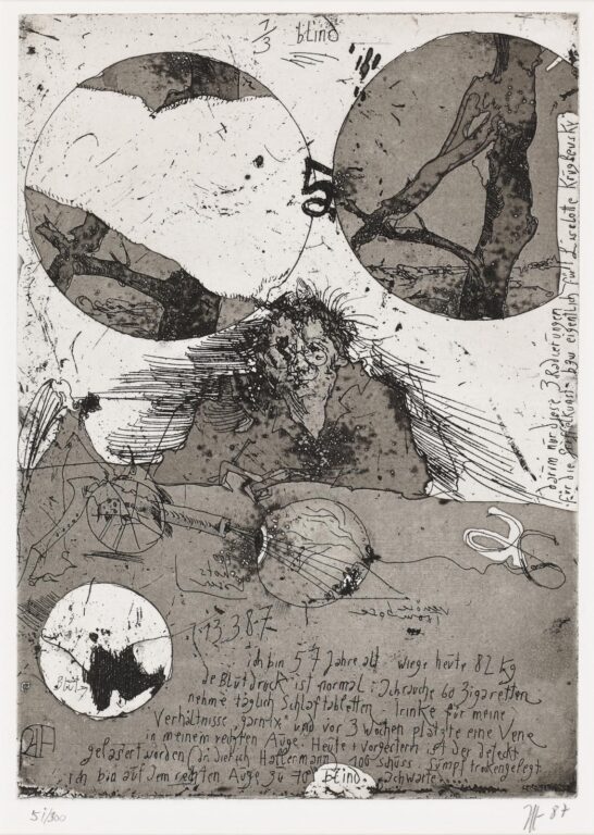 1/3 blind / 13.3.87 - Horst Janssen 