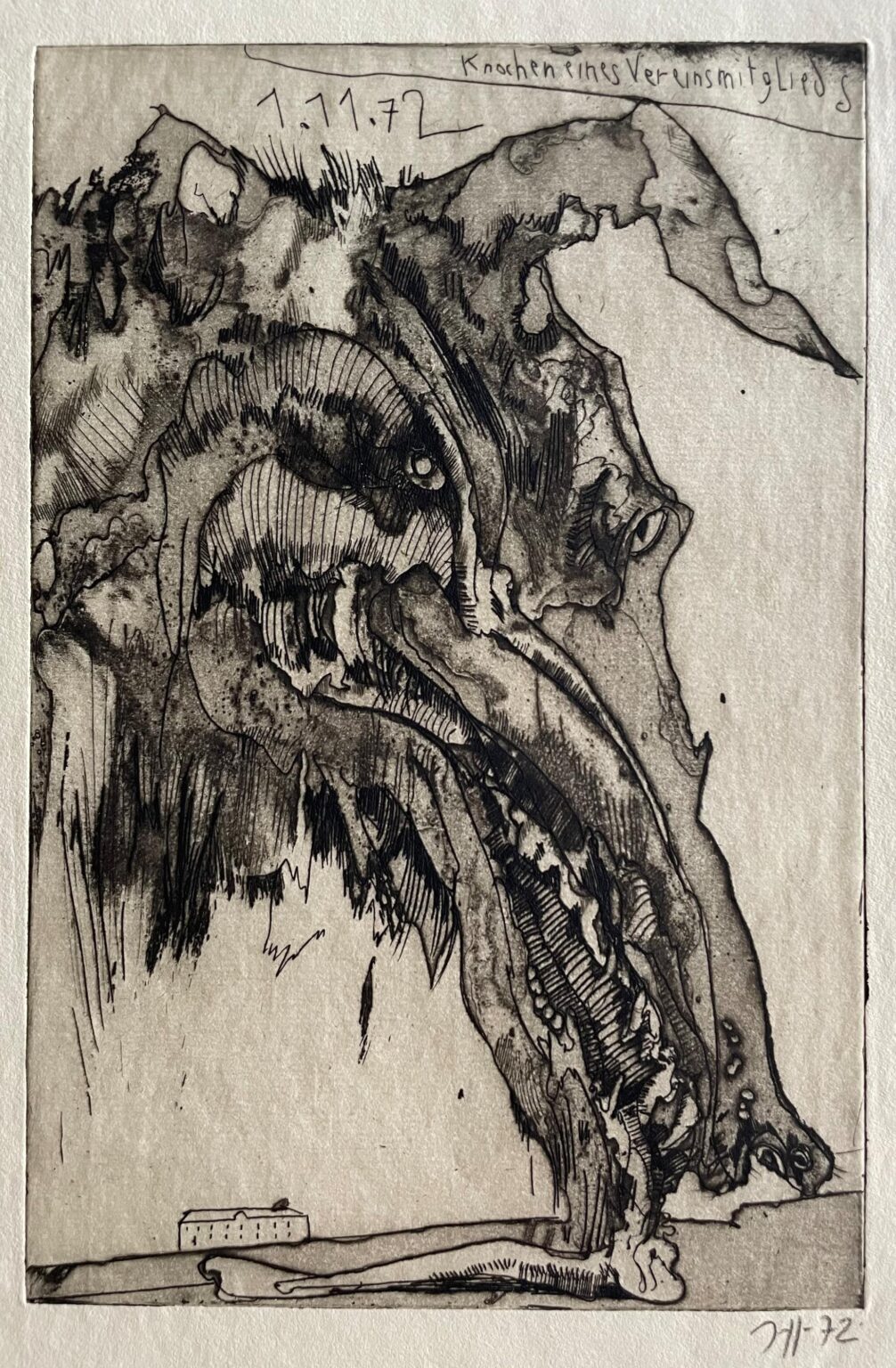 Knochen eines Vereinsmitglieds / 1.11.72 - Horst Janssen 