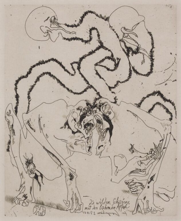 Die wilden Schwänze mit den lahmen Affen / 27.10.85 - Horst Janssen 