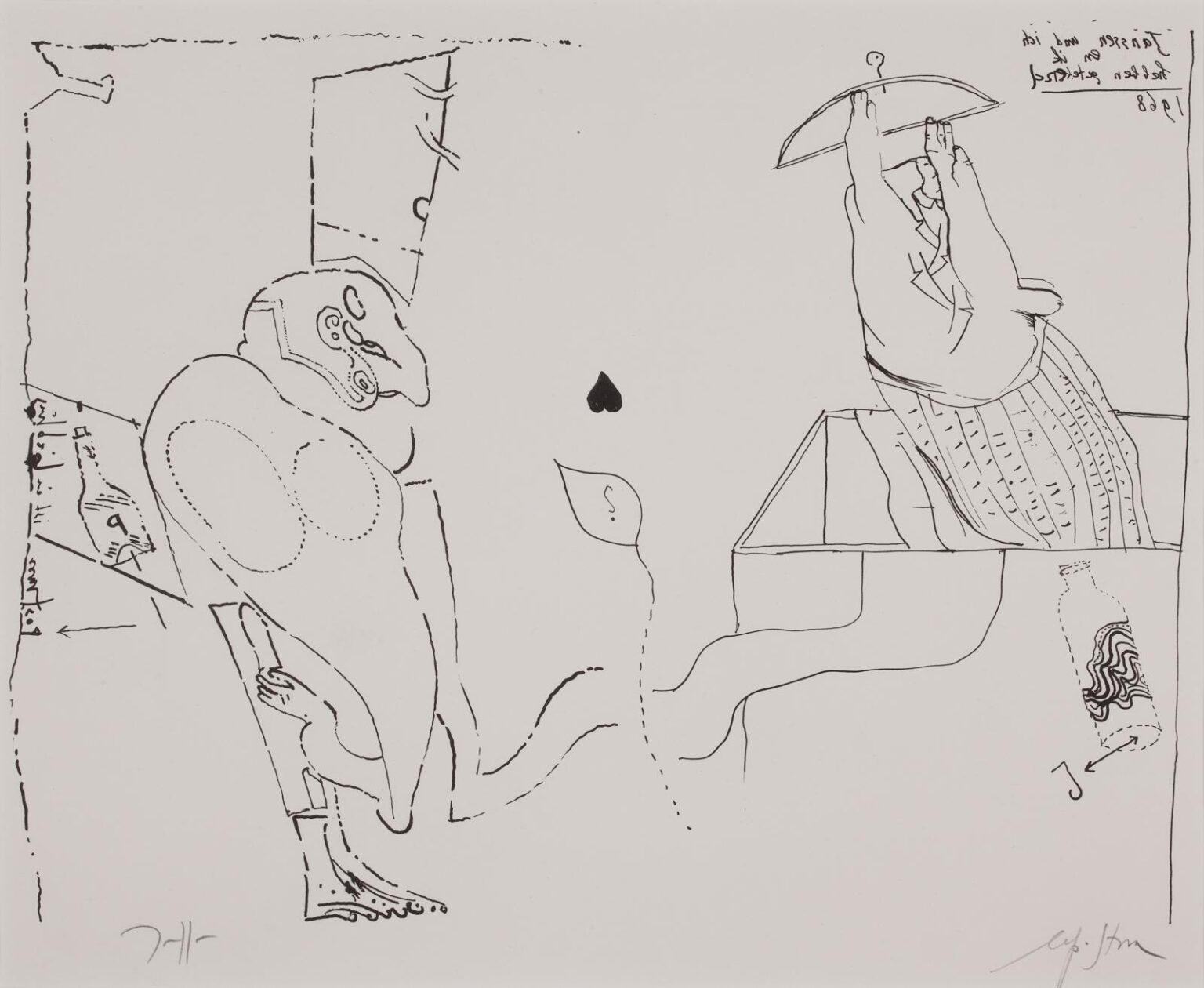 Scherz mit Postma / 1968 - Horst Janssen 