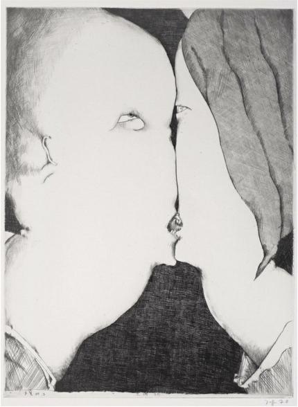 Der Kuß / 2.10.70 - Horst Janssen 