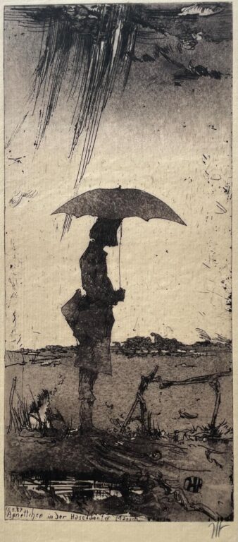 Annettchen in der Haseldorfer Marsch / 15.3.87 - Horst Janssen 