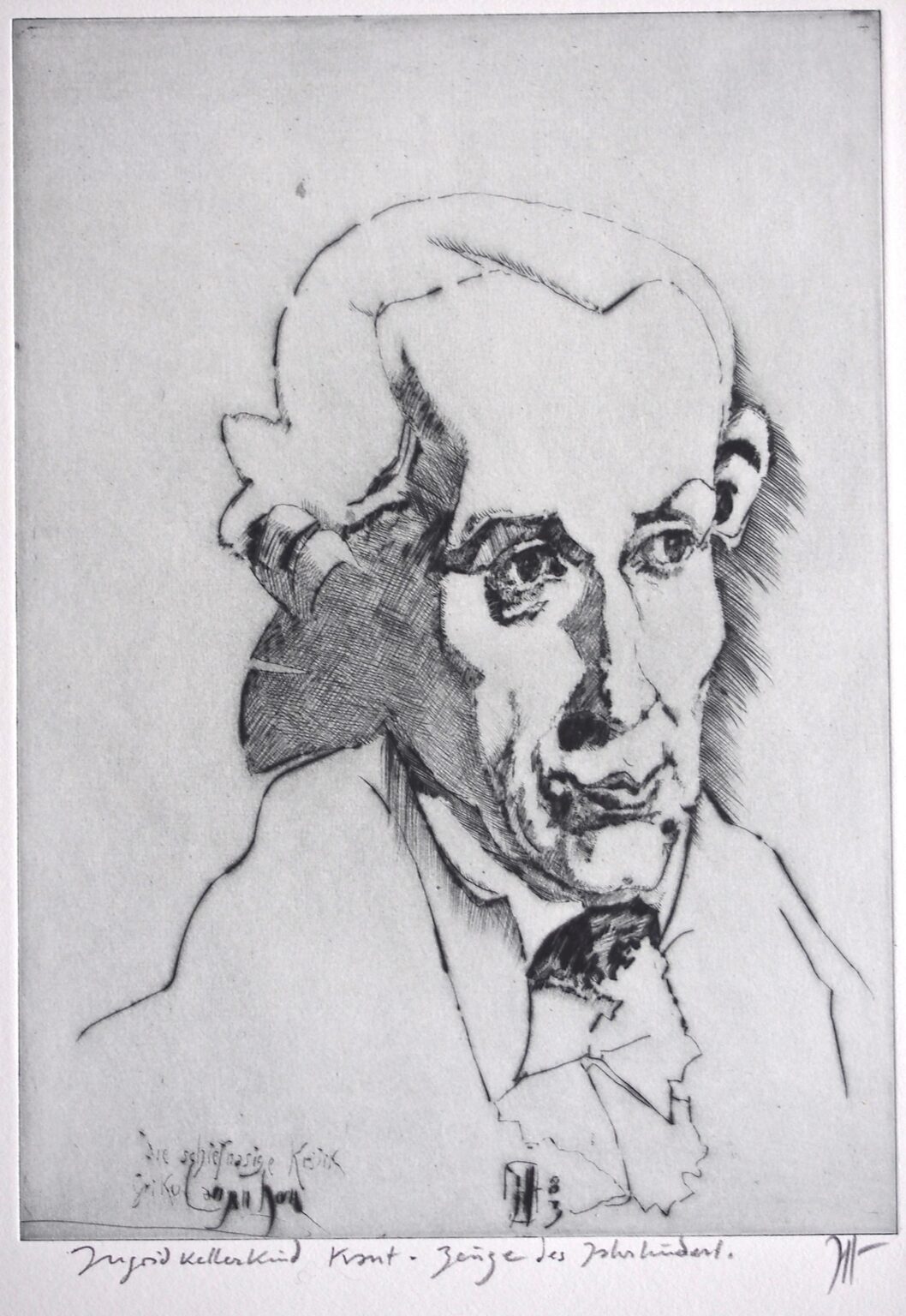 Die schiefnasige Kritik (Kant) - Horst Janssen 