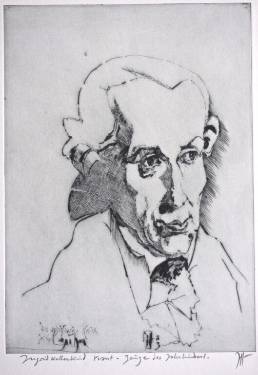 Die schiefnasige Kritik (Kant) - Horst Janssen 