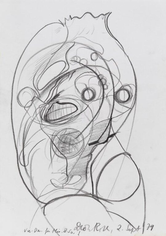 Ohne Titel (Beidhändige Zeichnung) - Dieter Roth 