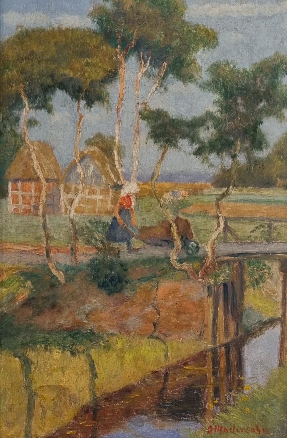 Moorbrücke - Otto Modersohn 