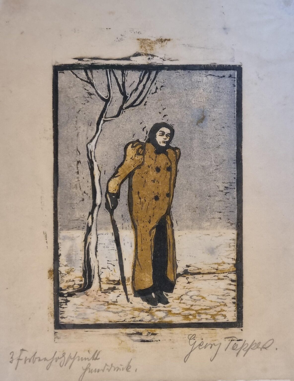 Vagabundin – Alte Frau unterm Baum - Georg Tappert 