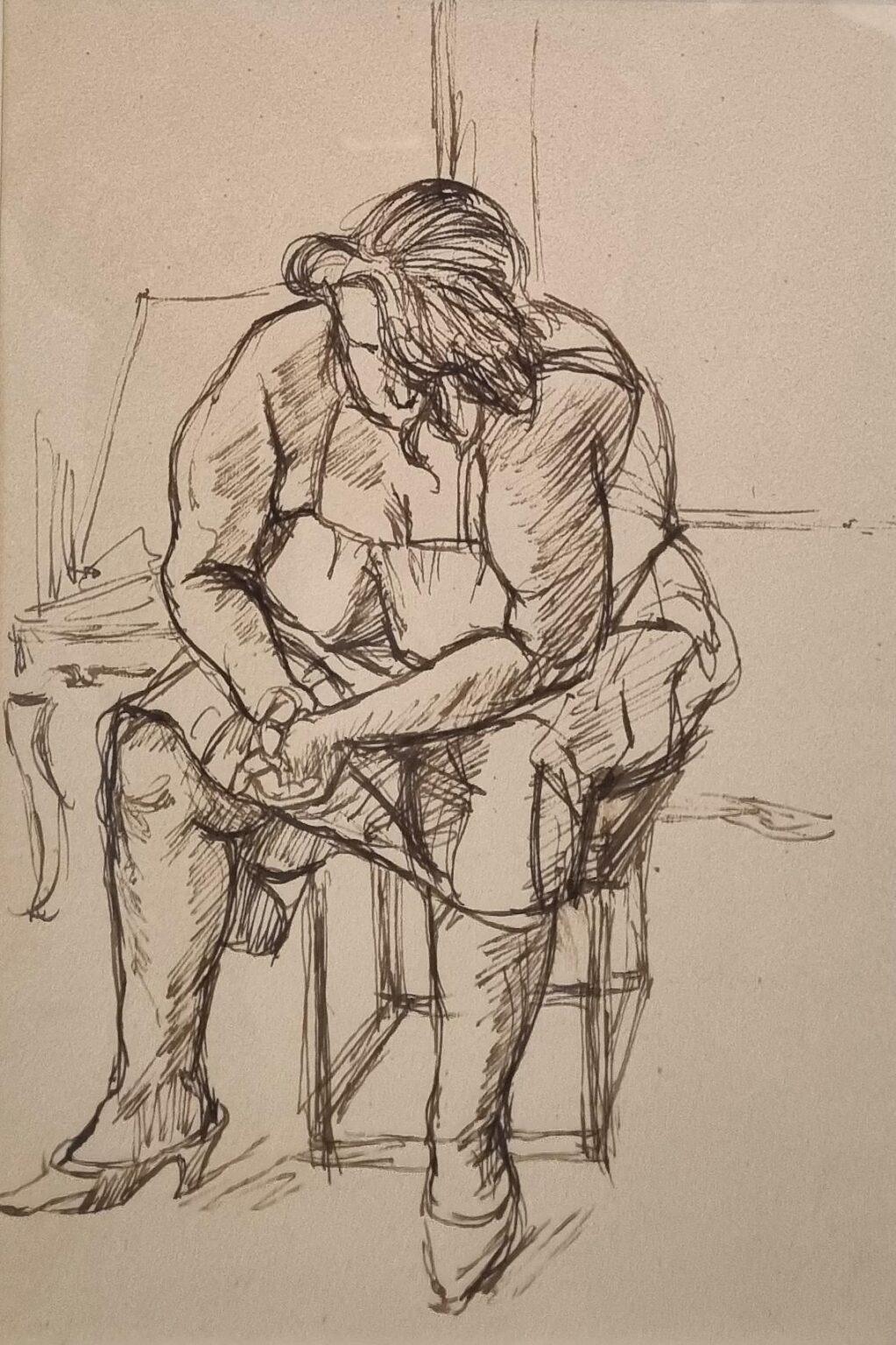 Sitzende Frau - Georg Tappert 