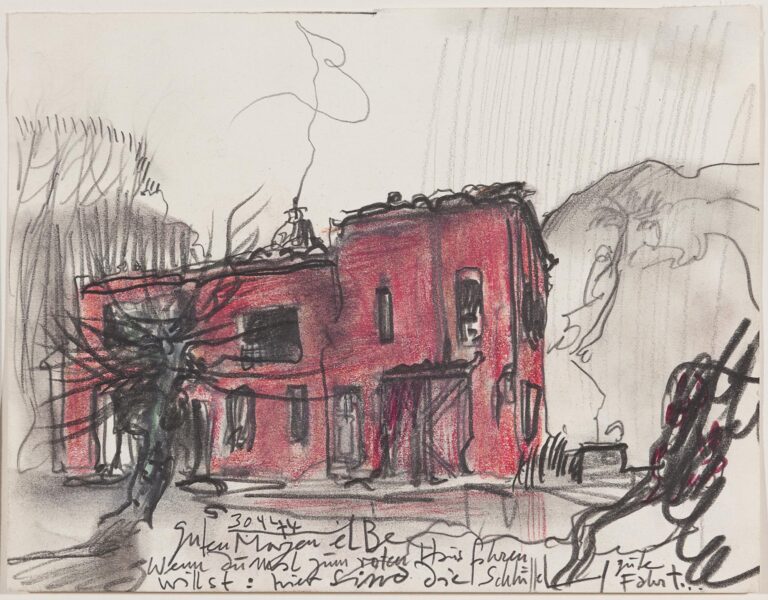 Das rote Haus / 30.4.74 - Horst Janssen 