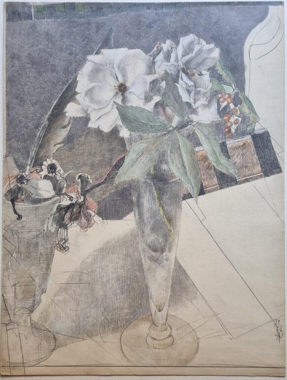 MESSEHÄNGUNG ART KARLSRUHE 2023 - Allen Jones, Arnulf Rainer, Dieter Roth, Gustav Kluge, Horst Janssen, Joan Miró, Jürgen Brodwolf, Otto Piene 