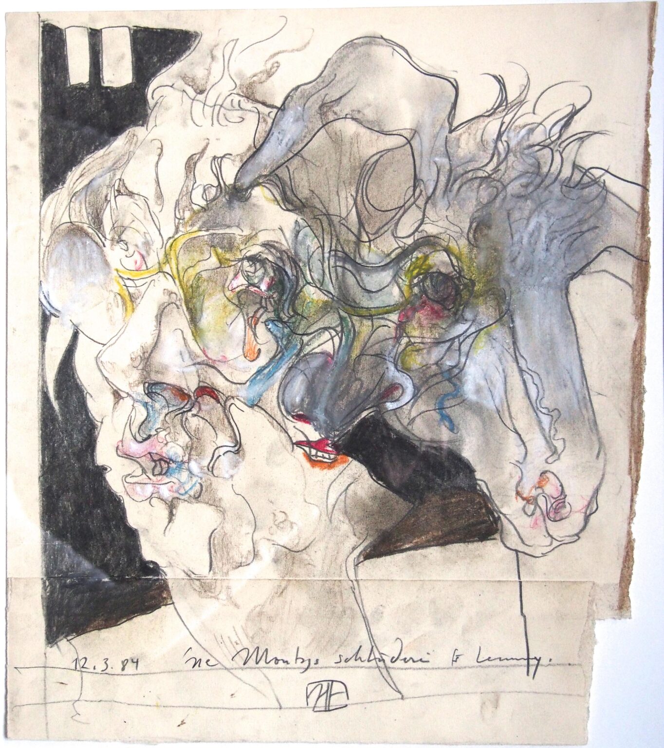 &rsquo;ne Montags Schluderei, f&uuml;r Lemmy / 12.3.84 - Horst Janssen 