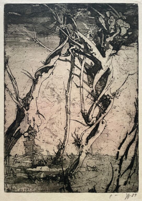 Ohne Titel (Baum) / 24.9.89 - Horst Janssen 
