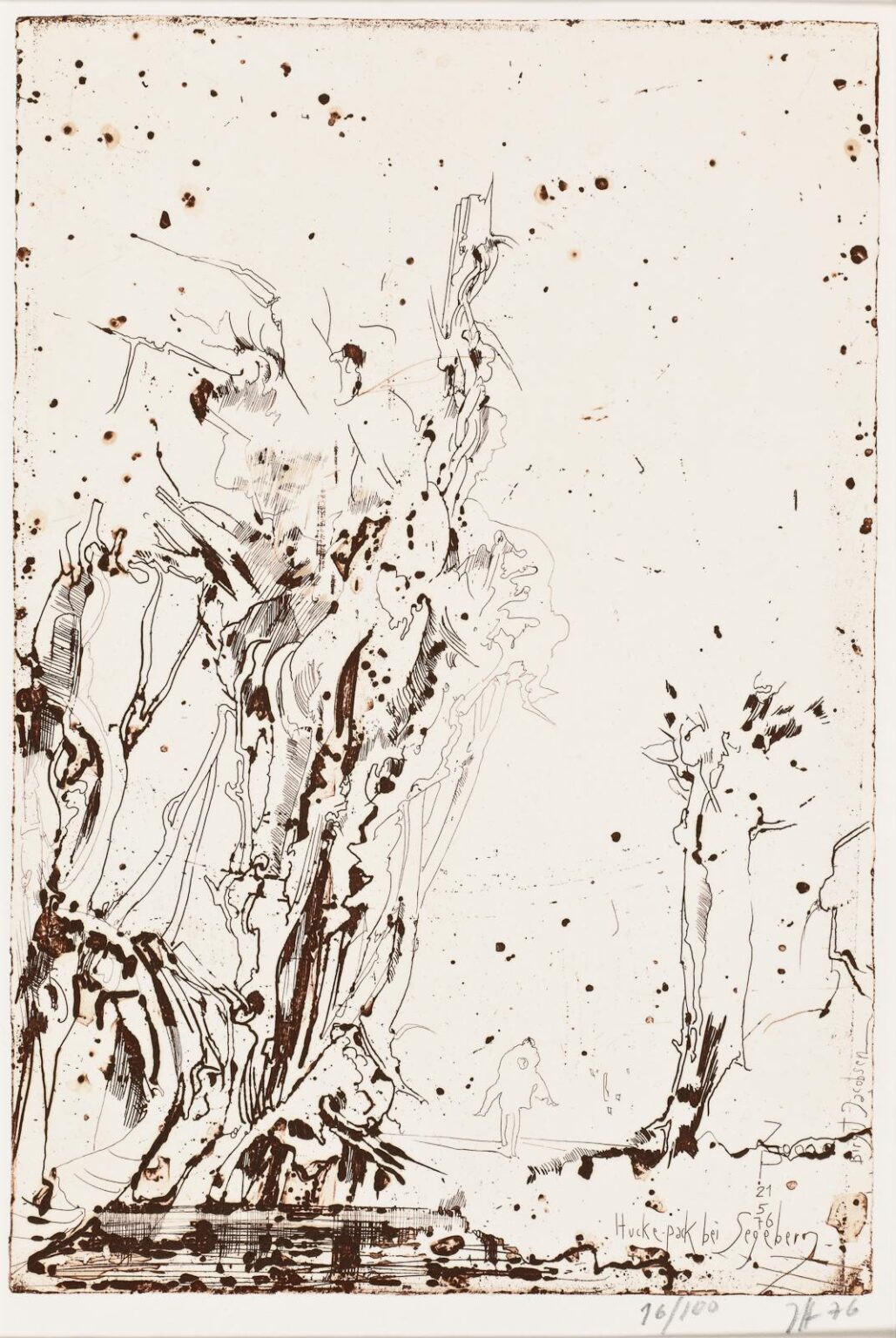 Huckepack bei Segeberg / 21.5.76 - Horst Janssen 