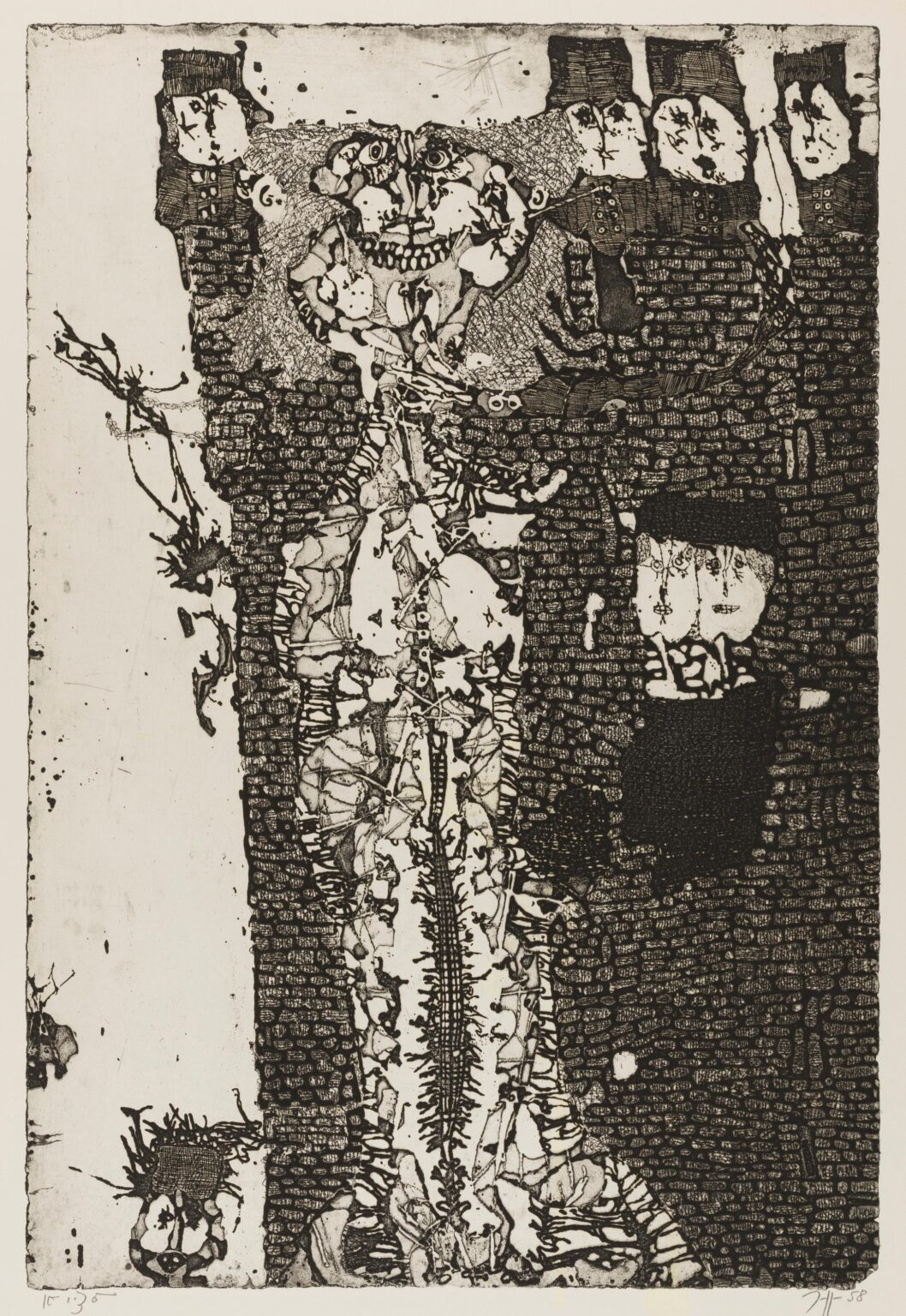 An der Mauer - Horst Janssen 