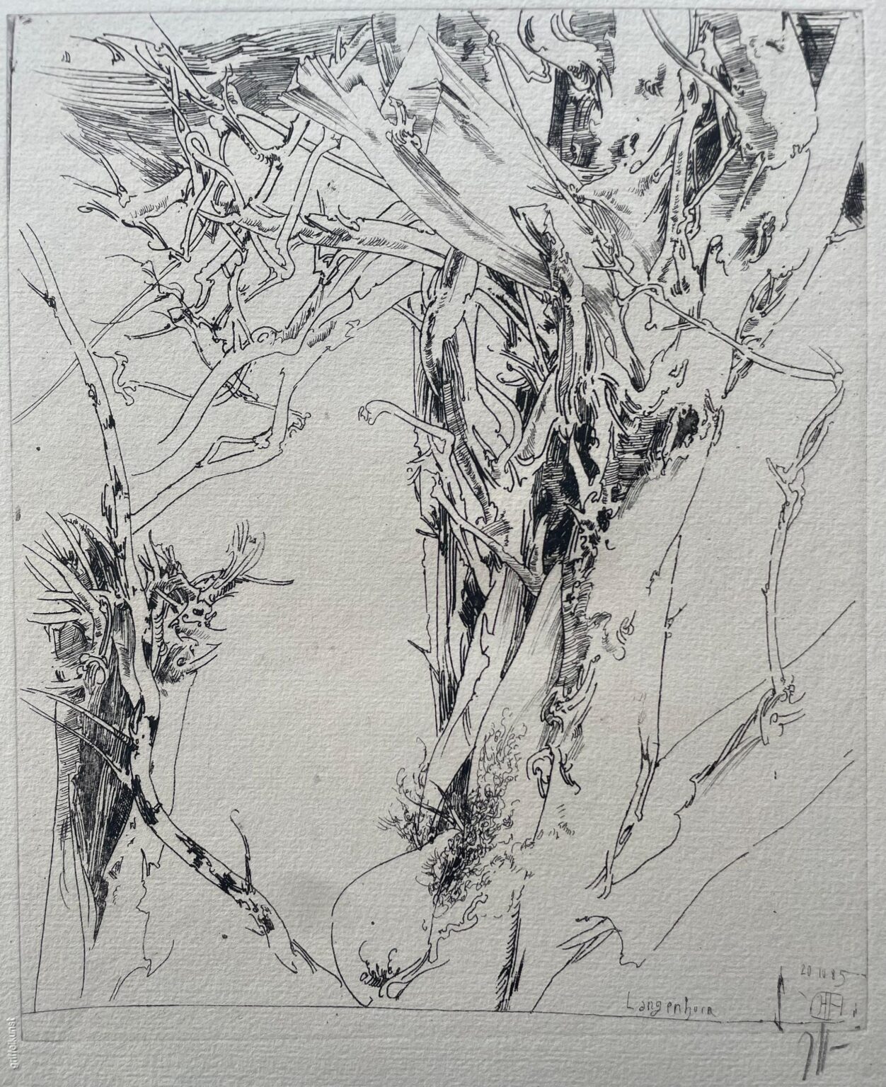 Anz&uuml;gliche Gegend / 20.10.85 - Horst Janssen 