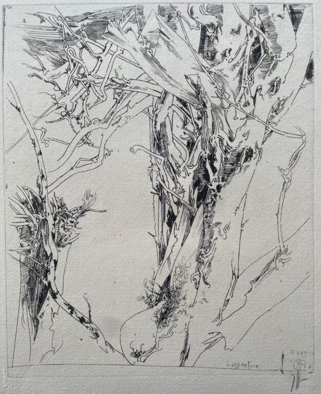 Anzügliche Gegend / 20.10.85 - Horst Janssen 