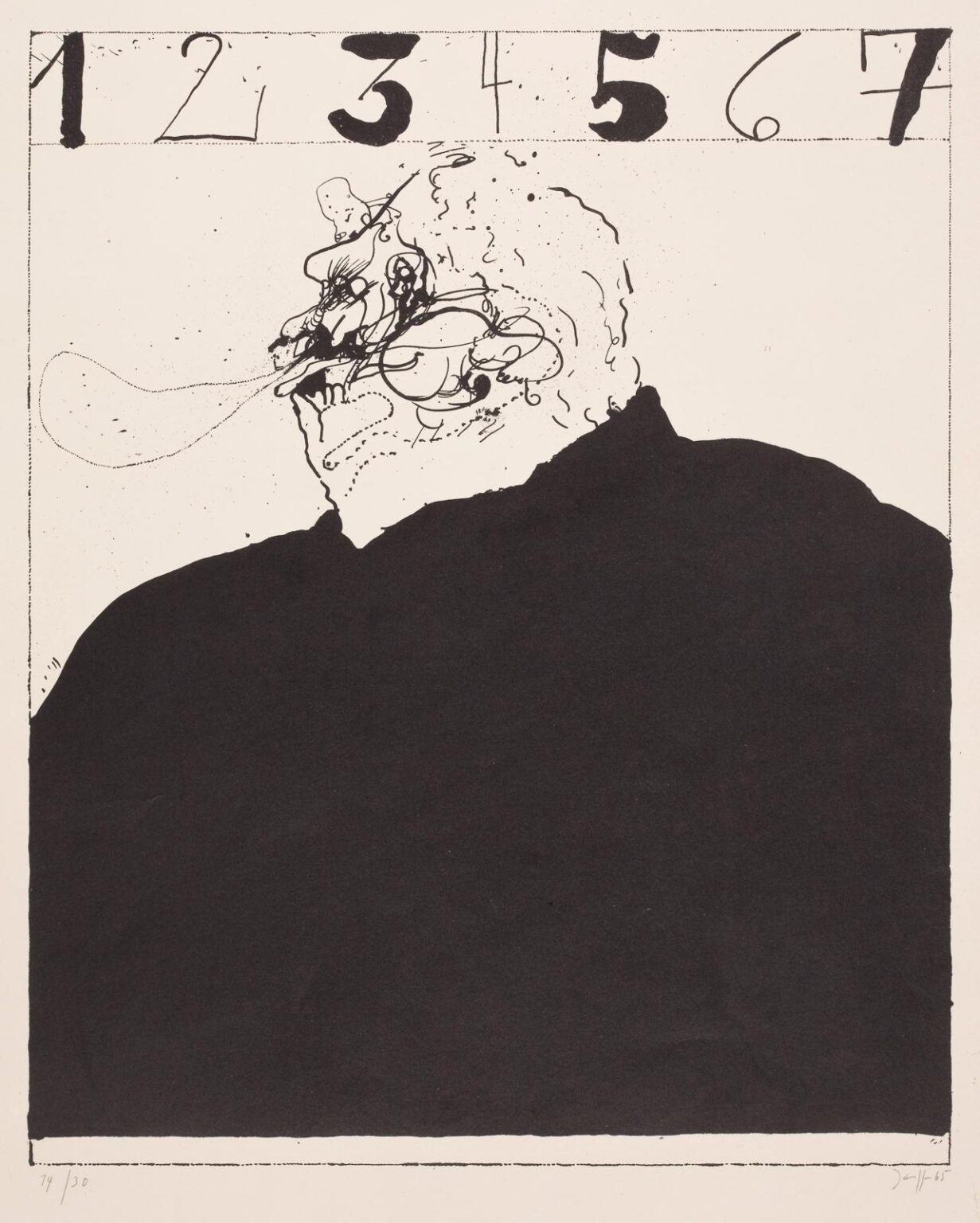 1234567 (Selbstbildnis) - Horst Janssen 