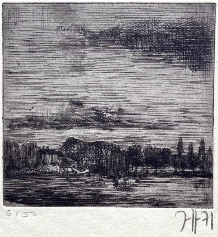 Abend an der Elbe – nach J. C. Dahl - Horst Janssen 