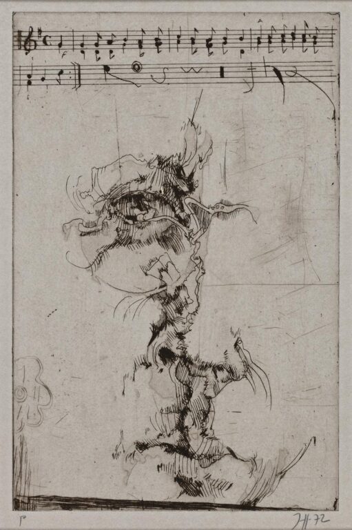 Selbstbildnis: Blüchers Gedächtnis / 1.11.72 - Horst Janssen 