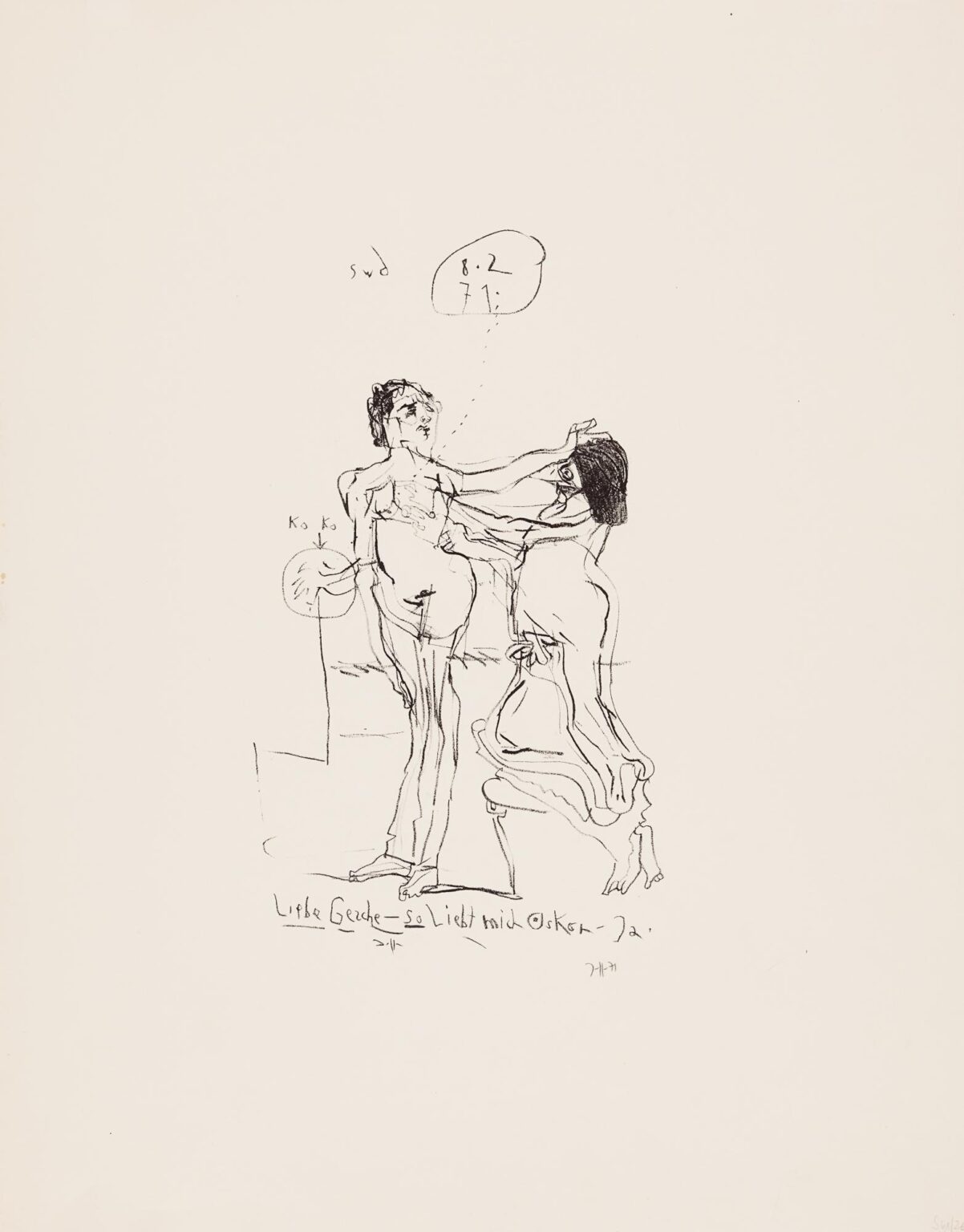 So liebt mich Oskar / 8.2.71 - Horst Janssen 