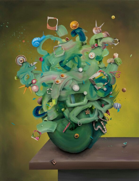 Stillleben mit Schneemann - Johanna Flammer 