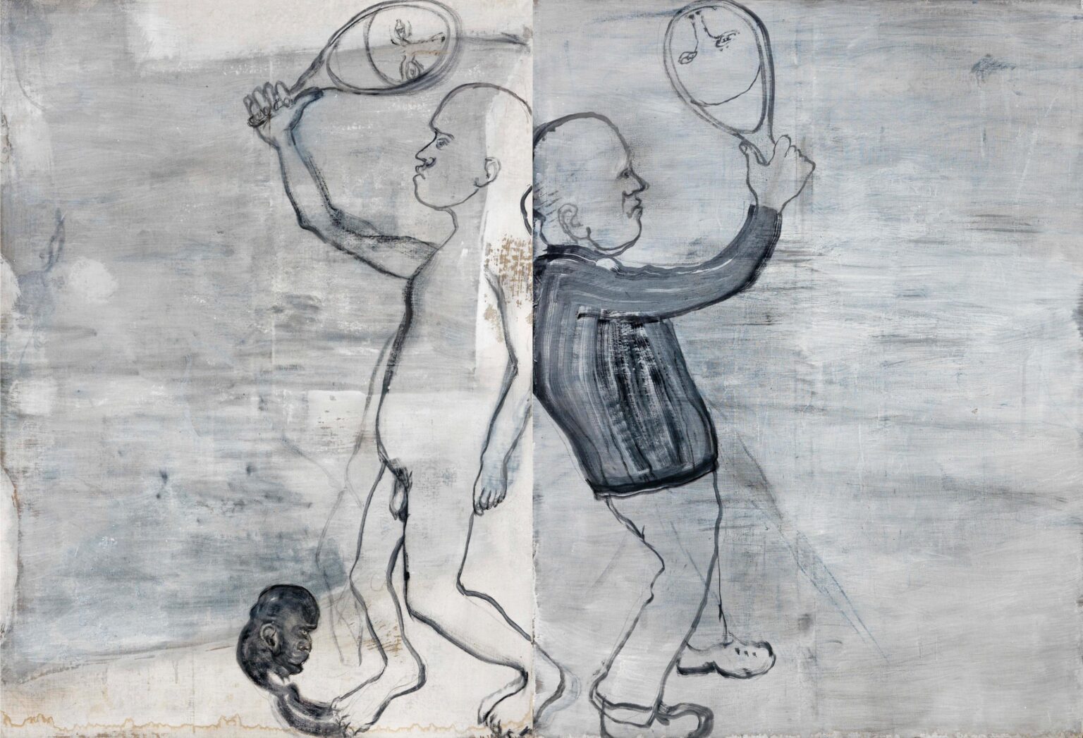 Zwei Zwillinge mit Spiegeln - Gustav Kluge Jens Kunath, Ekta-Hinweis: Tiff, Import: jpg, file size: high resolution (5888 x 8643 px)