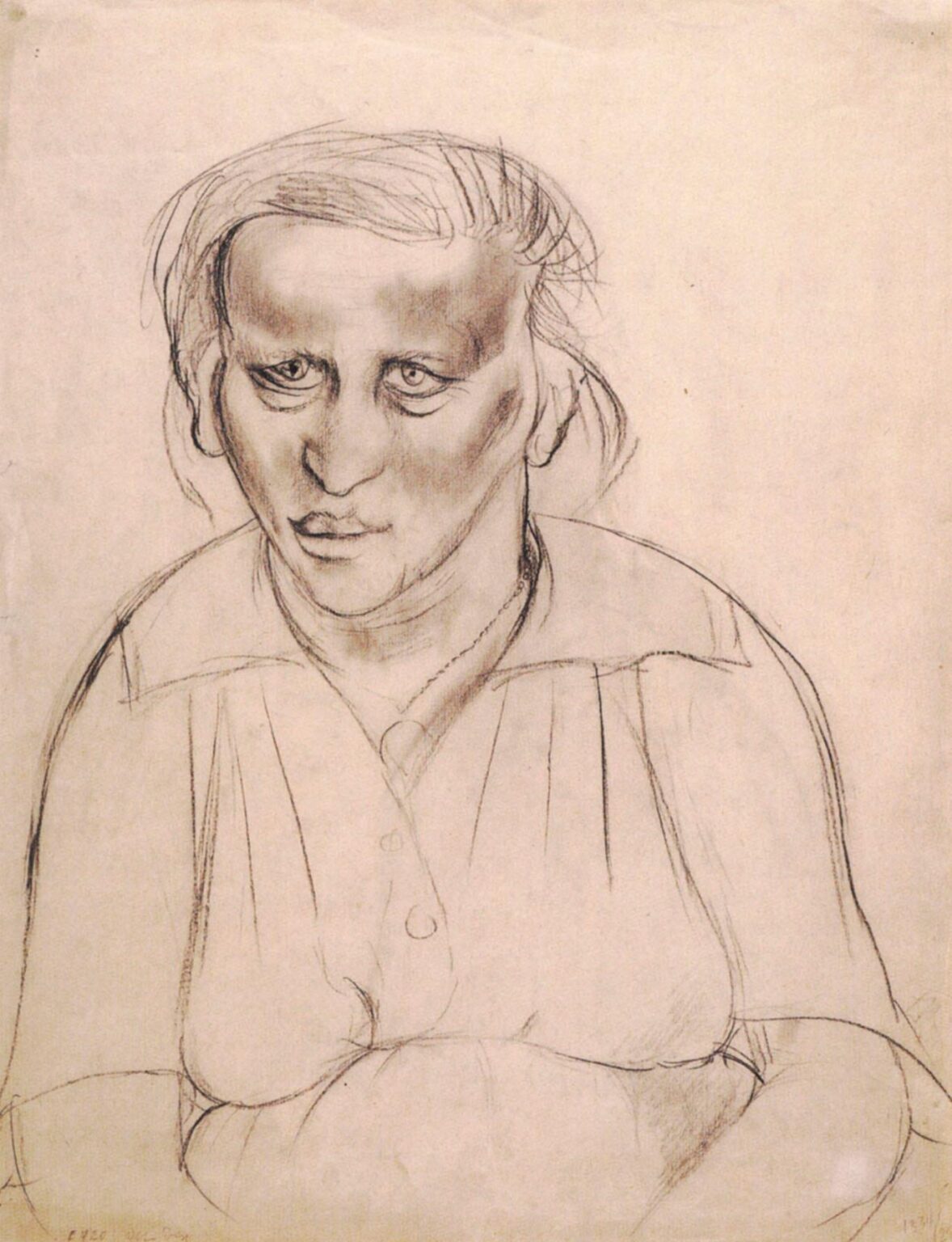 Schwangere Frau, Verso: Skizze einer stehenden Schwangeren - Otto Dix Littkemann, Ekta-Hinweis: 3 Ekta, Import: jpg, file size: large (1780 x 1365 px)