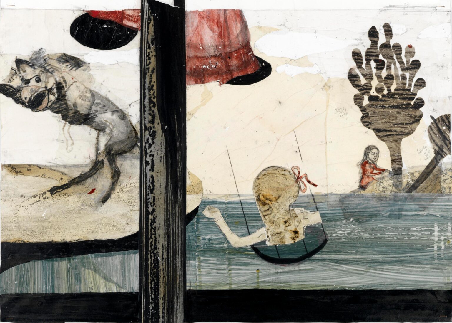 Kinderspiele: Am Wasser II - Kerstin Grimm Lea Gryze, Ekta-Hinweis: Tiff, Import: jpg, file size: high resolution (3983 x 5560 px)