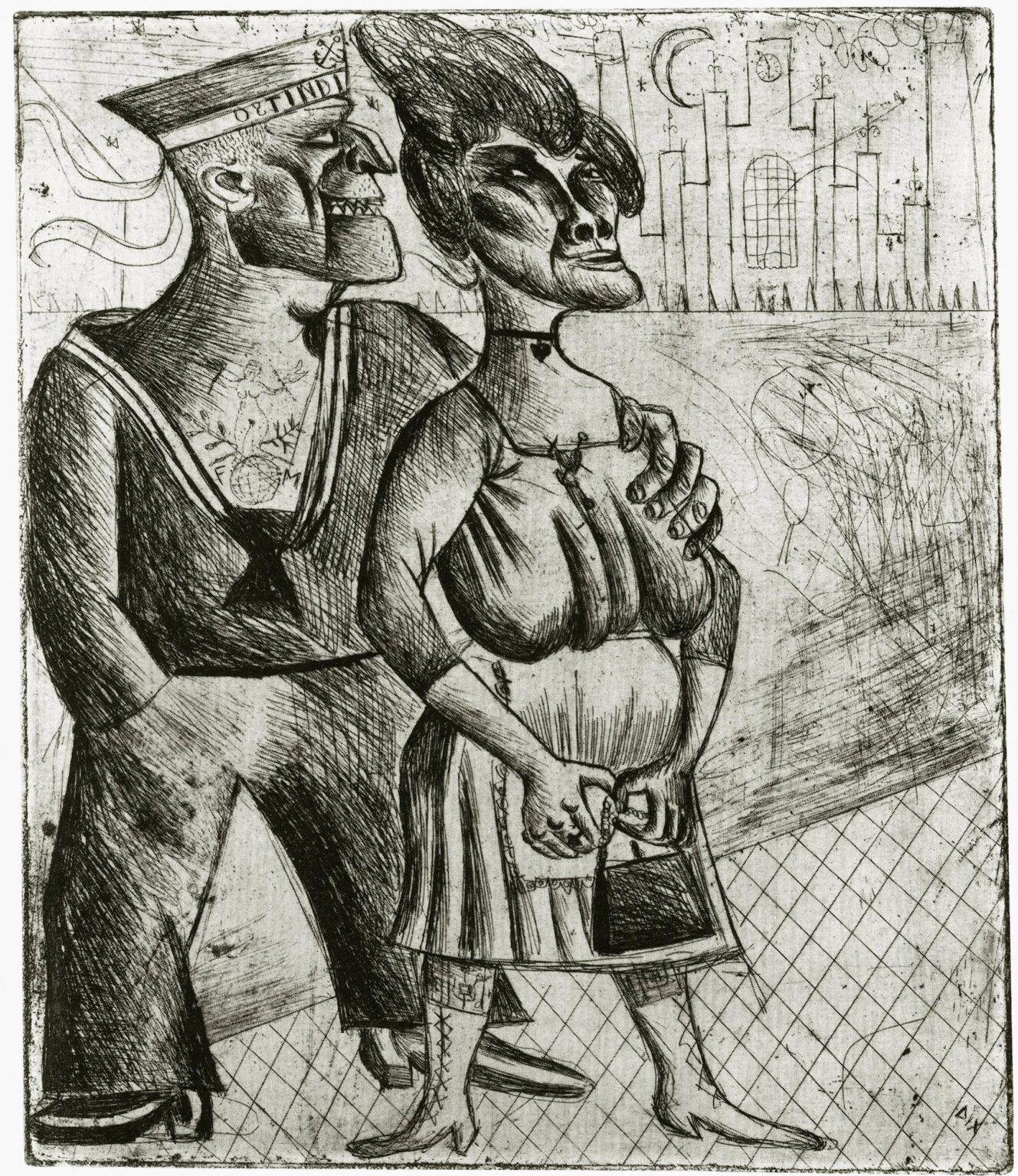 Matrose und M&auml;dchen - Otto Dix Import: jpg, file size: high resolution (2610 x 2259 px)