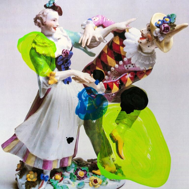 Harlekin und Colombine, tanzend. Modell von Kaendler, Juni 1744 - Hanakam und Schuller 