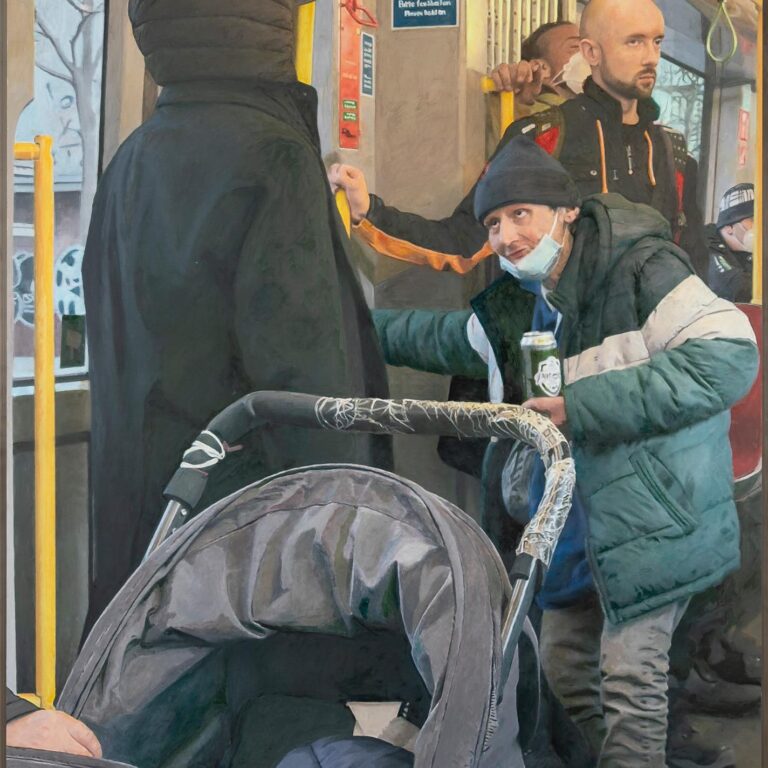 Wir fahren mit der Geisterbahn aka. (X .H. und ihre Lämmer Lamm am Weg zur Galerie) - Martin Grandits 