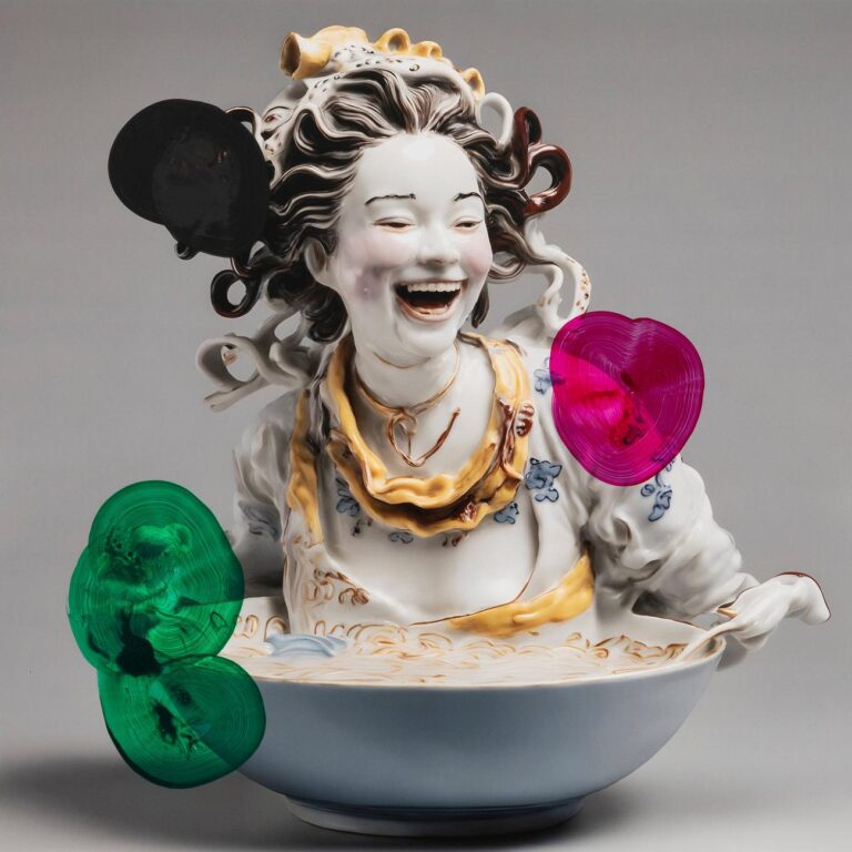 A figural Soup Bowl allegorical of “The Ramen” (female) - Hanakam und Schuller 