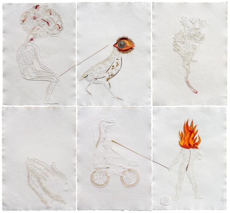 whispers to the mountain - Mithu Sen 