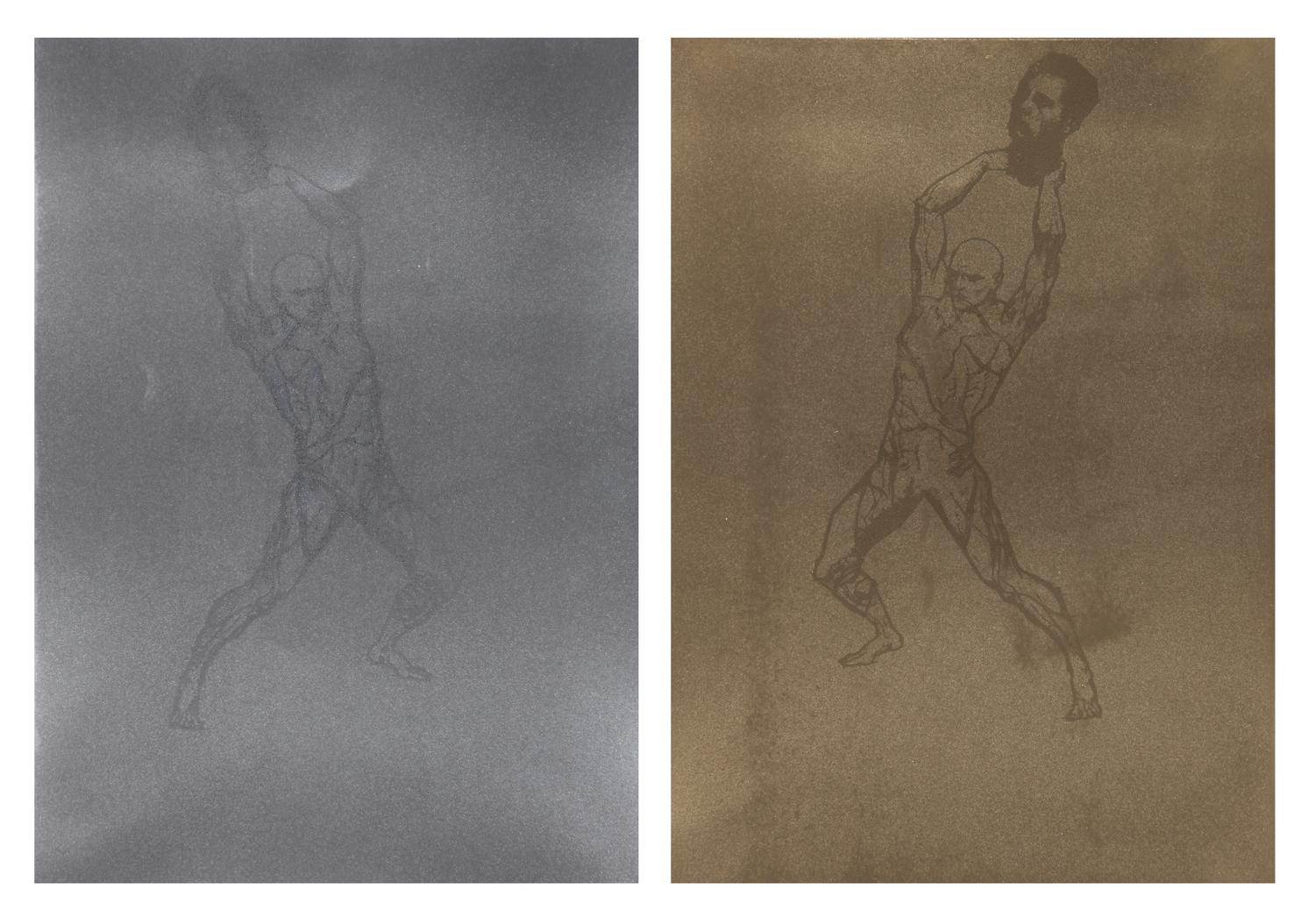 Two people attempting to kiss - Zhang Ding 