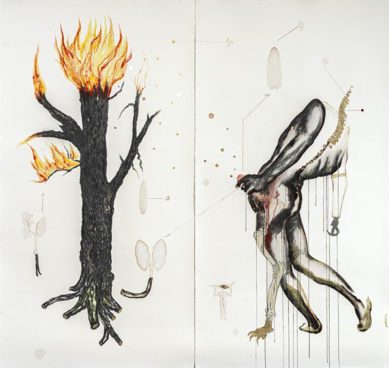 Never a rain in the same place - Mithu Sen 