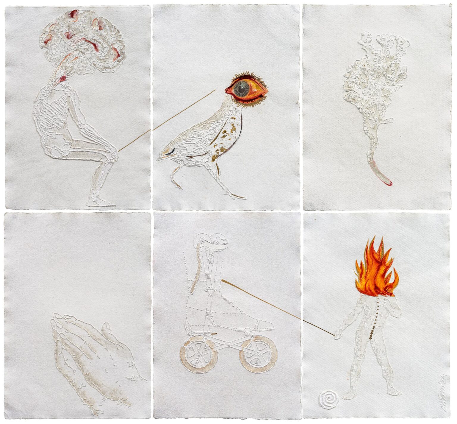 whispers to the mountain - Mithu Sen 