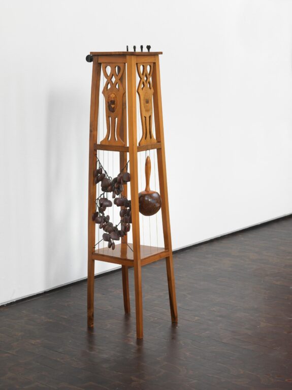 Music Room Darmstadt, Flower Column Bass Guitar, Double Bass, Juju Shaker and Coconut Maracas - Nevin Aladağ 