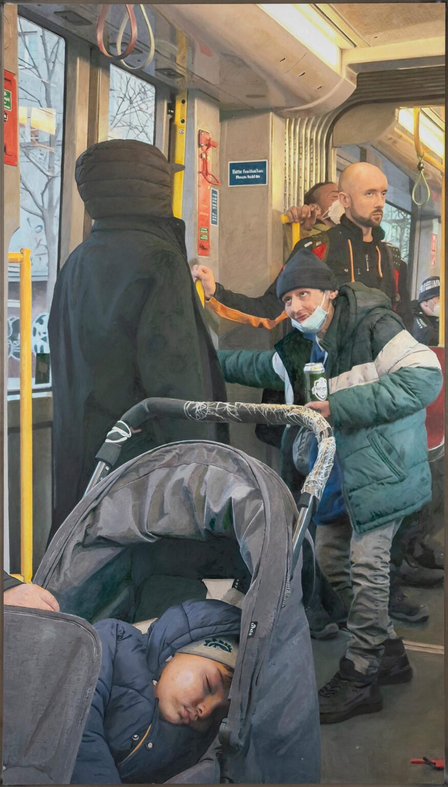 Wir fahren mit der Geisterbahn aka. (X .H. und ihre L&auml;mmer Lamm am Weg zur Galerie) - Martin Grandits 