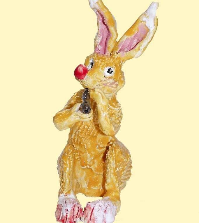 Hase spielt Flöte - Ju Aichinger 