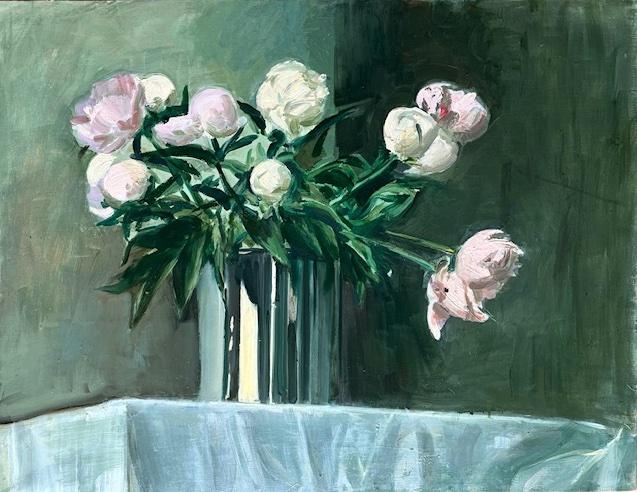 Pfingstrosen in Champagnerkühler II - Alex Amann 