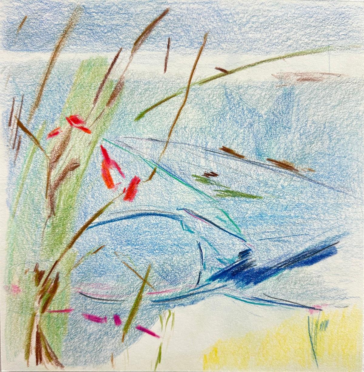 Follow the Golden-eyed Swallow(Zeichnung 2) - Elisabeth Wedenig 