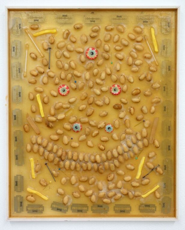 Ohne Titel (Pistaziengesicht I), zwei Seitig - Beni Bischof 